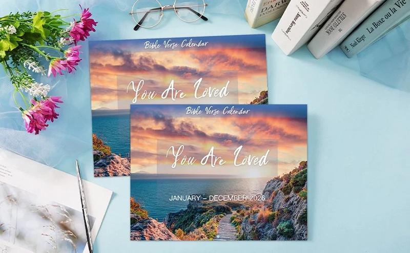 2026 Wall Calendar - 2026 Bible Verse Calendar, 12 Monthly Wall Calendars, Jan. 2026 - Dec. 2026, 11" x 8.5", Wall Calendar 2026 with Unruled Blocks and Thick Glossy Paper, Bible Quotes