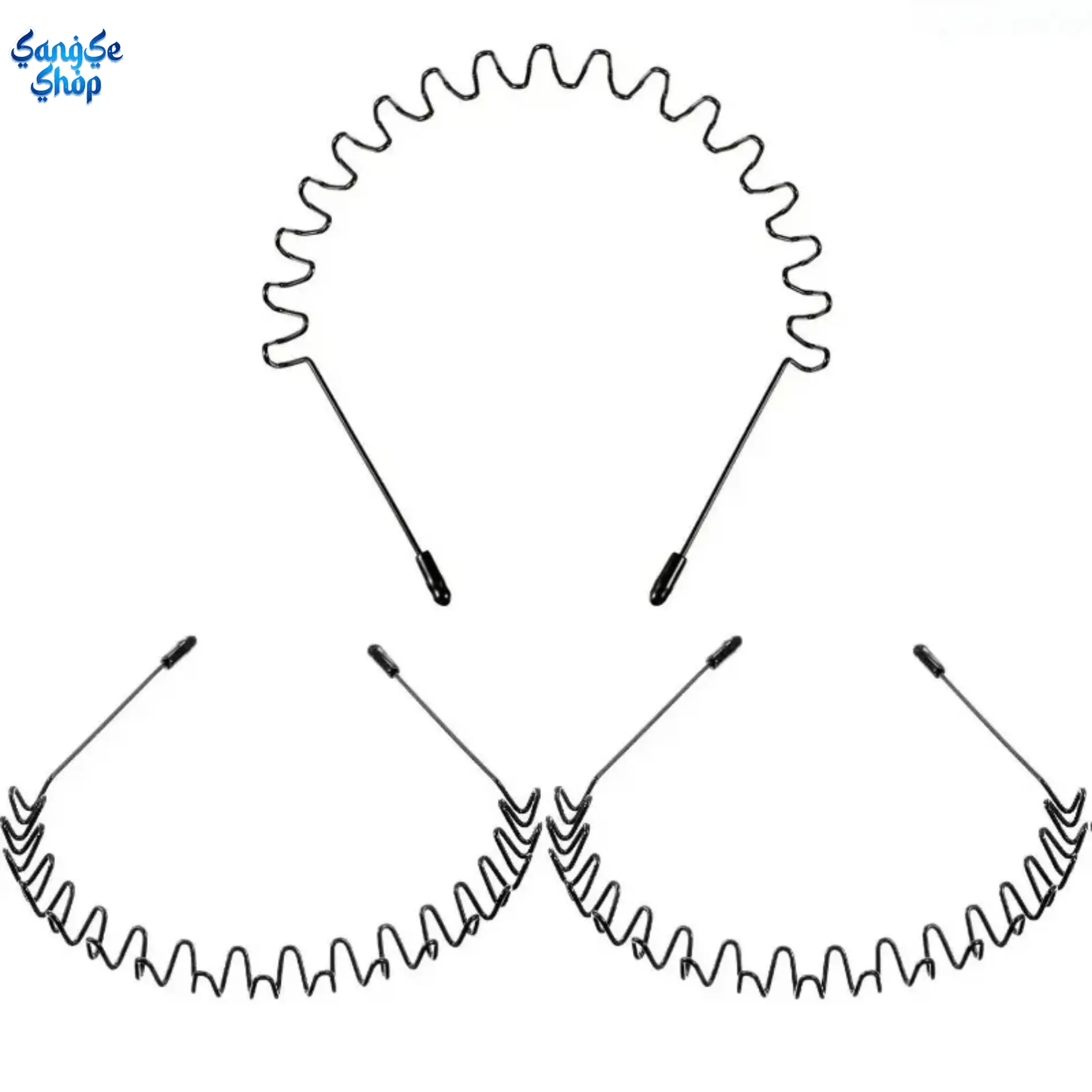 Men’s & Unisex Metal Zigzag Headband (1 or 3 Pack), Wavy Wired Spring Hair Hoop, Non-Slip Lightweight Comfortable Sports Hair Accessory for Workout, Outdoor Activities