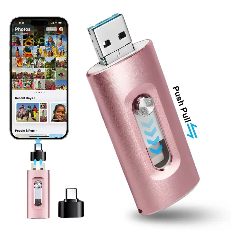 Aston Digital MFi Certified Flash Drive,High Speed Thumb USB 3.0,4 in1 USB Memory Stick Thumb Drive for iPhone/iPad/Android/PC, External Memory Photo Keeper Storage Stick,Father's Day Gift # SummerWins # DealsForYouDays