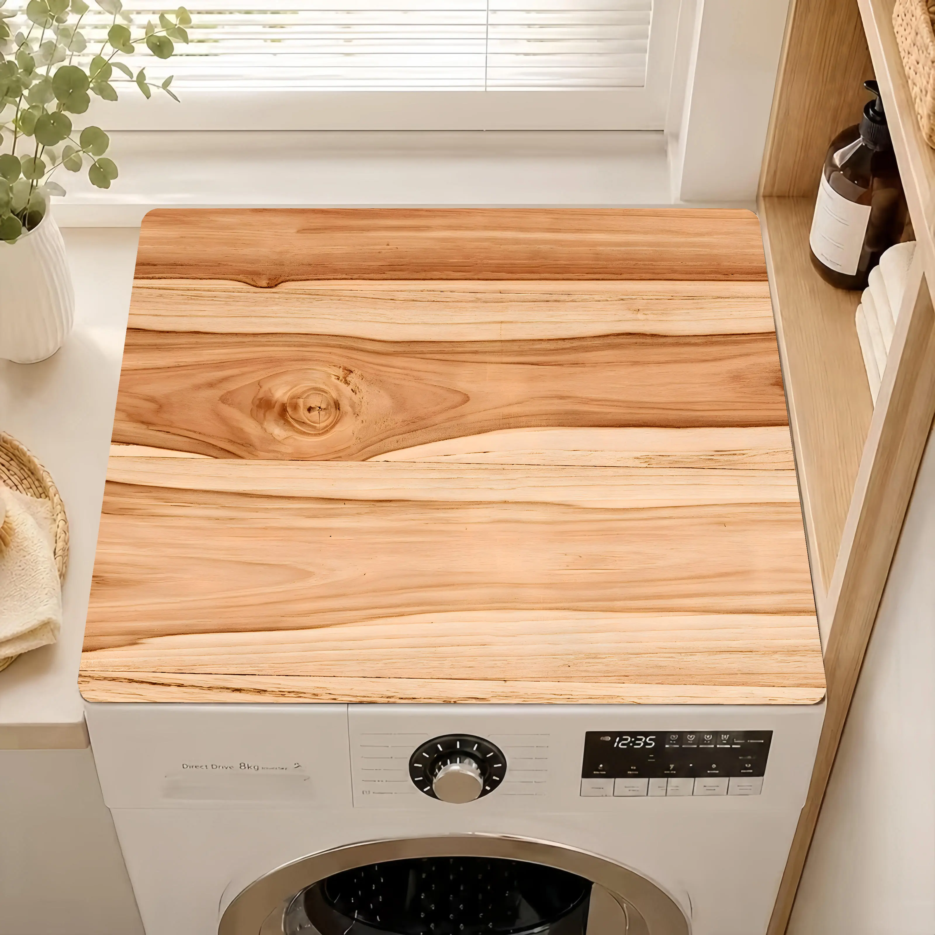 Washer Dryer Top Mat, Premium Non-Slip Rubber Surface Protector Mat, Waterproof & Easy to Clean Dust-Proof Top Cover for Washing Machine & Dryer, for Laundry Room & Kitchen, 23.6" x 19.7"