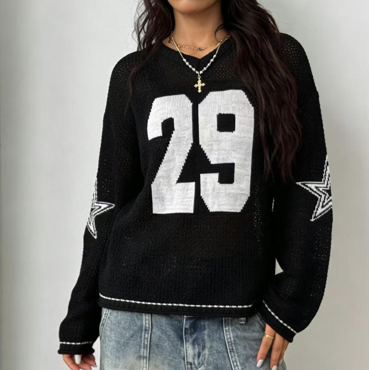 Y2k Sweater for Women & Men, Retro Streetwear Pullover, Unisex Knitwear Tops, Casual Knitted Sweater Ideal for Couple Matching Outfits