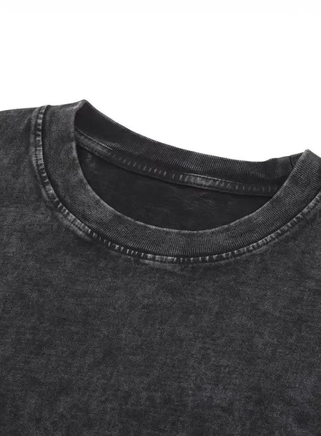 Japanese Anime Demon Slayer Kokushibo Graphic Washes T-shirts Men's Women's Pure Clothing Harajuku Y2K Streetwear Cotton Tops