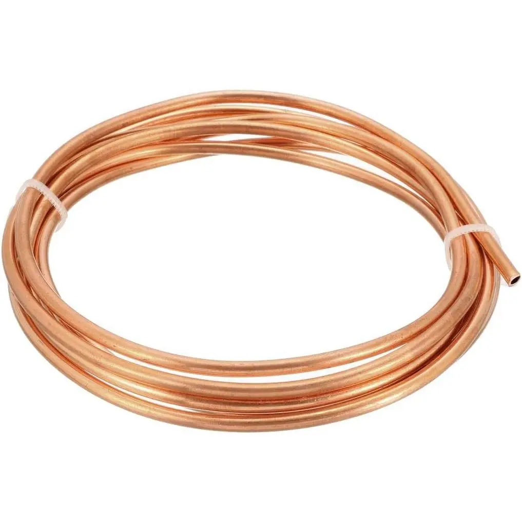 uxcell Refrigeration Tubing 1/8" OD x 5/64" ID x 6.5 Ft Length Soft Coil Copper Tubing