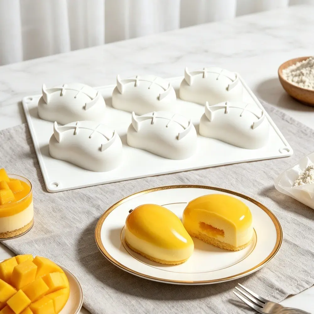 Mango Shape Cake Silicone Mold, Ice Cream Jelly Fruit Baking Tool, 1 Count, Perfect for Desserts, Easy to Use, Durable Material, Baking Utensils Supplies