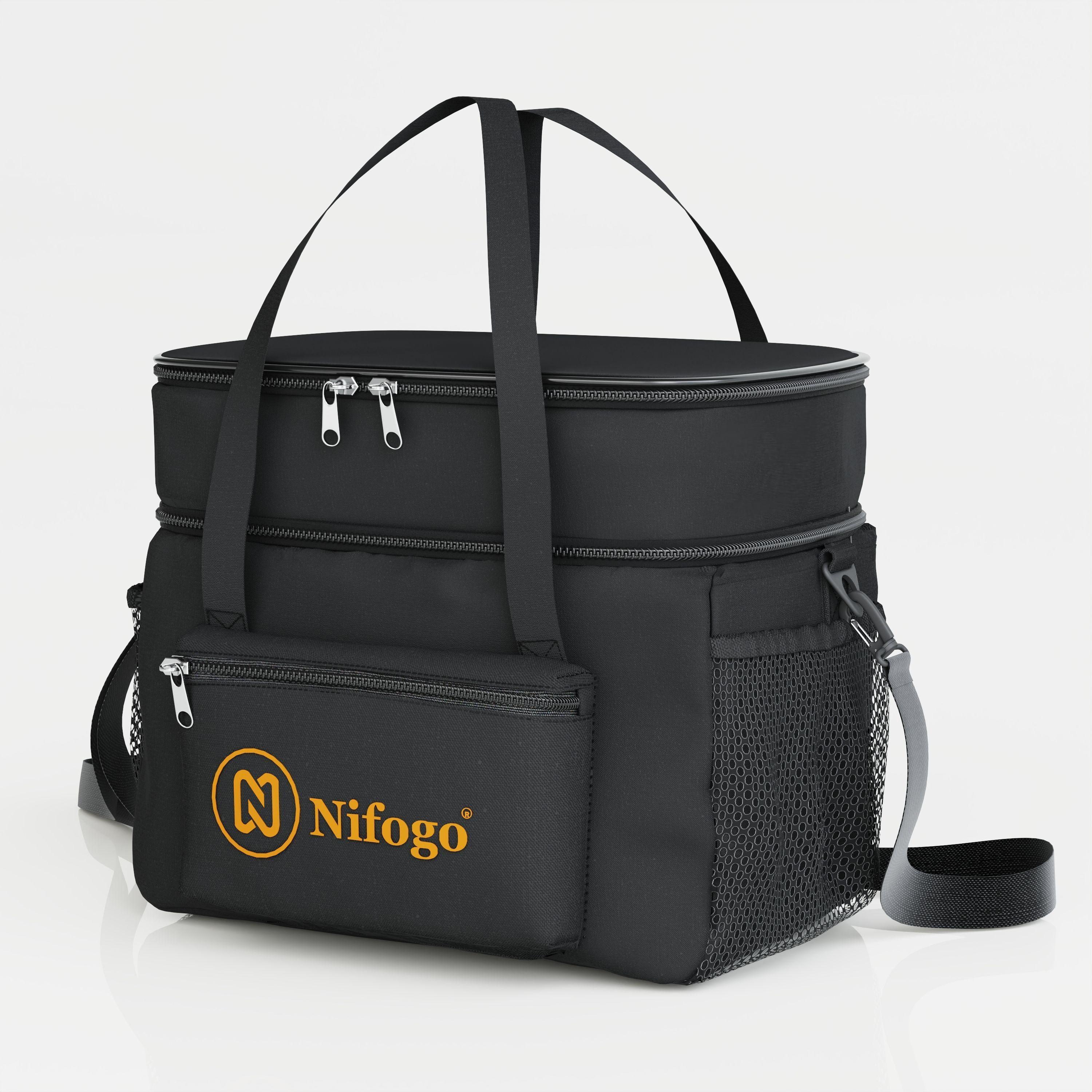 Lunch Bag Double Deck Multi functional lunch bag 15L- Leakproof Insulated Soft Large Adult Insulated Lunch Bag, Holds Anything Insulated Bag, Tote fit  fresh large lunch bag lunch box tote bag