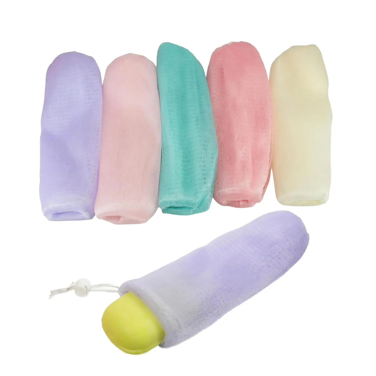 15 Pack Mesh Soap Saver Bag, Exfoliating Bar Soap Pouch for Shower