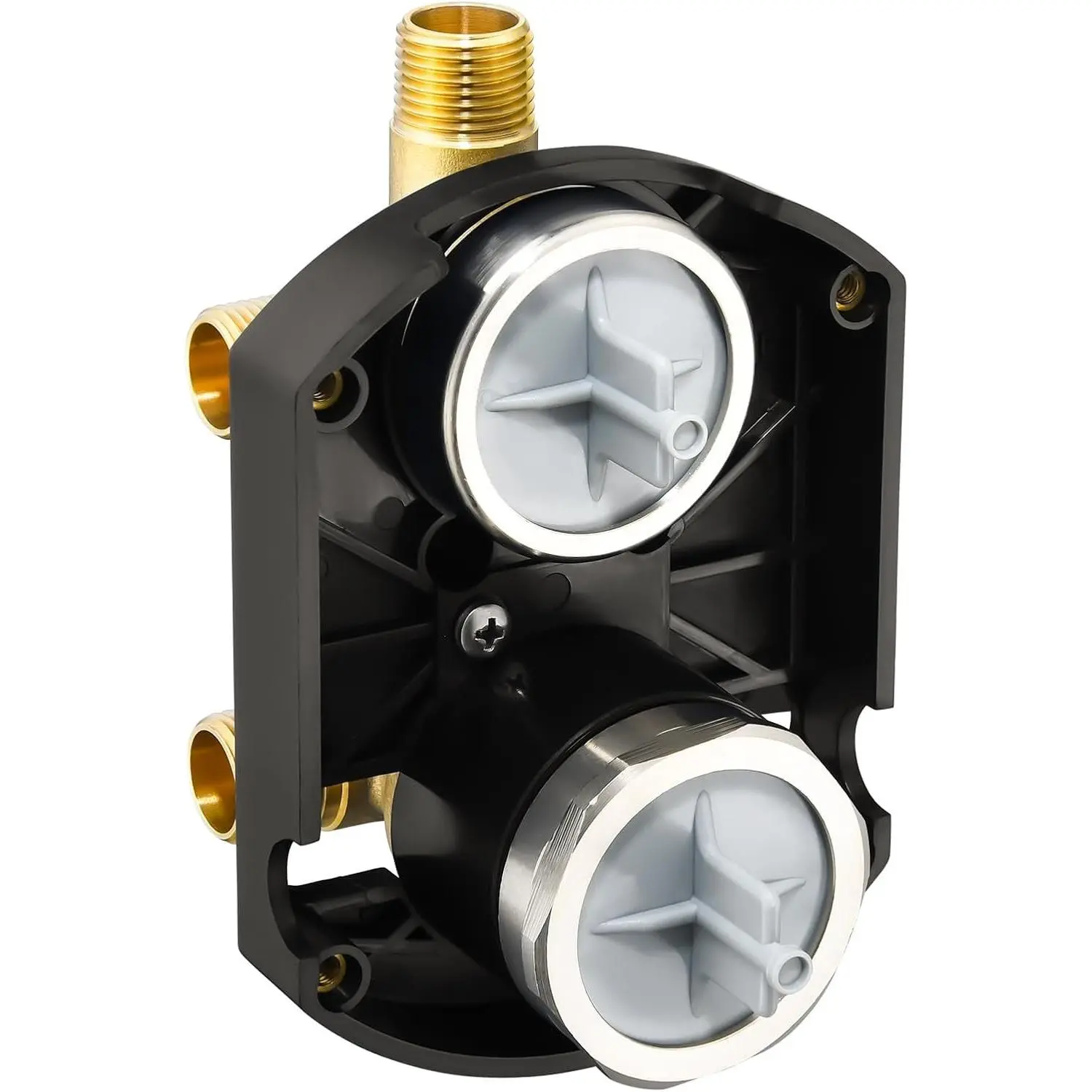 R22000 Integrated Shower and Diverter Valve, Compatible with D 3-Setting or 6-Setting Integrated Diverter Valve Trim kit, Brass Construction