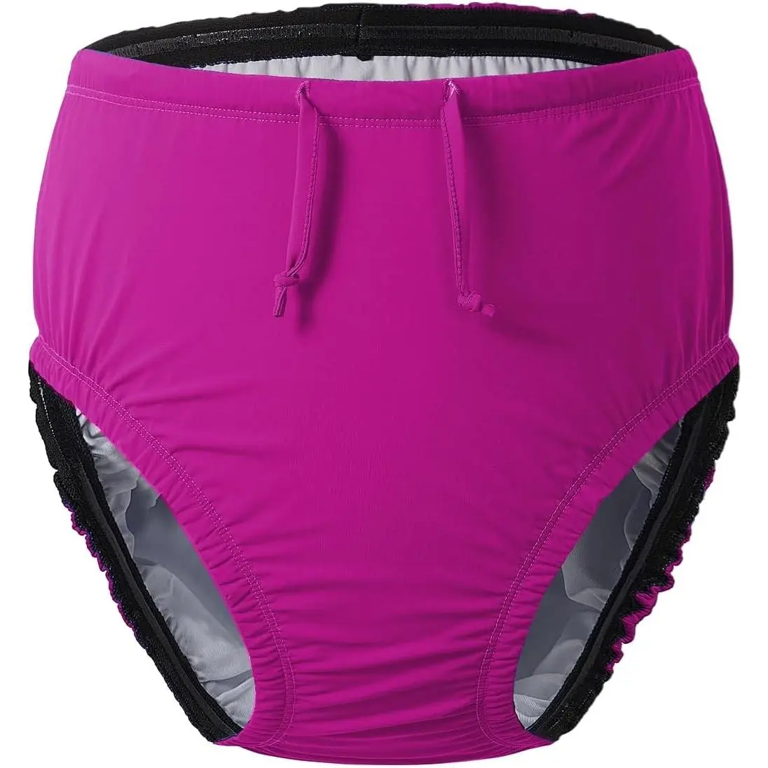 Youth/Big Kids Special Needs Reusable Swim Diapers Waterproof Leakproof Cloth Diaper Covers for Incontinence Swimwear (Pink, 10-12T)
