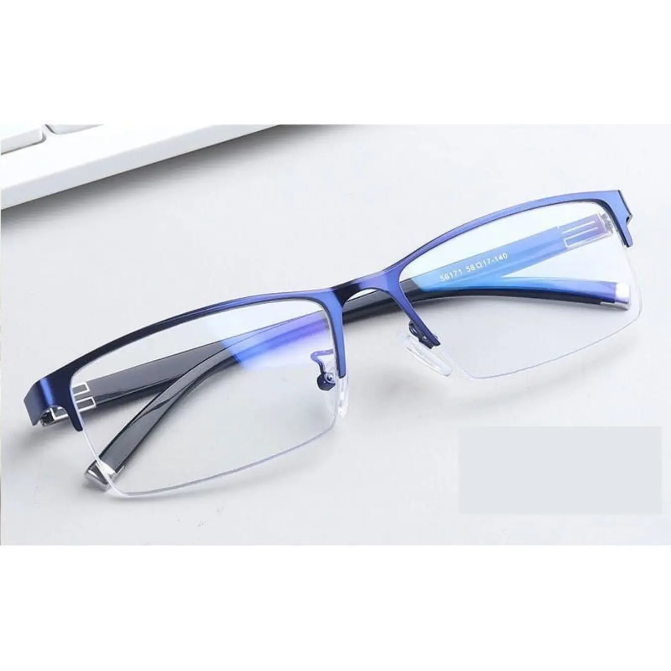 High-definition anti-blue light computer reading glasses, clear vision reading glasses, flat rectangular glasses, suitable for presbyopia.