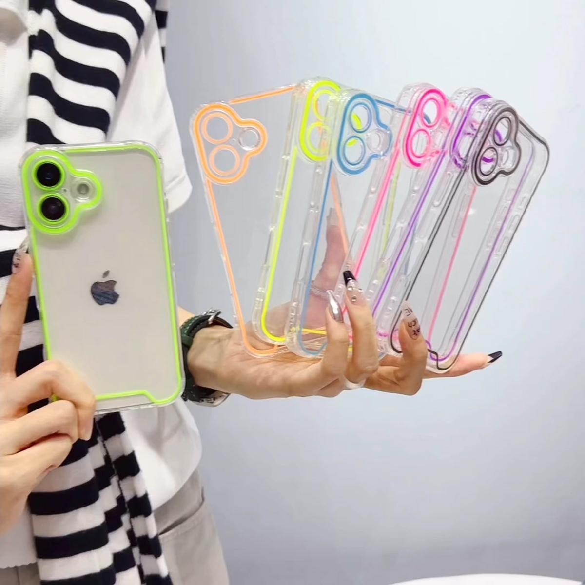 Clear Luminous Case Glow in The Dark Noctilucent Luminous Space Nebula Slim Fit Cover Protective Anti Scratch Cases Thin Translucent Protective Case For iPhone 16/15/14/13