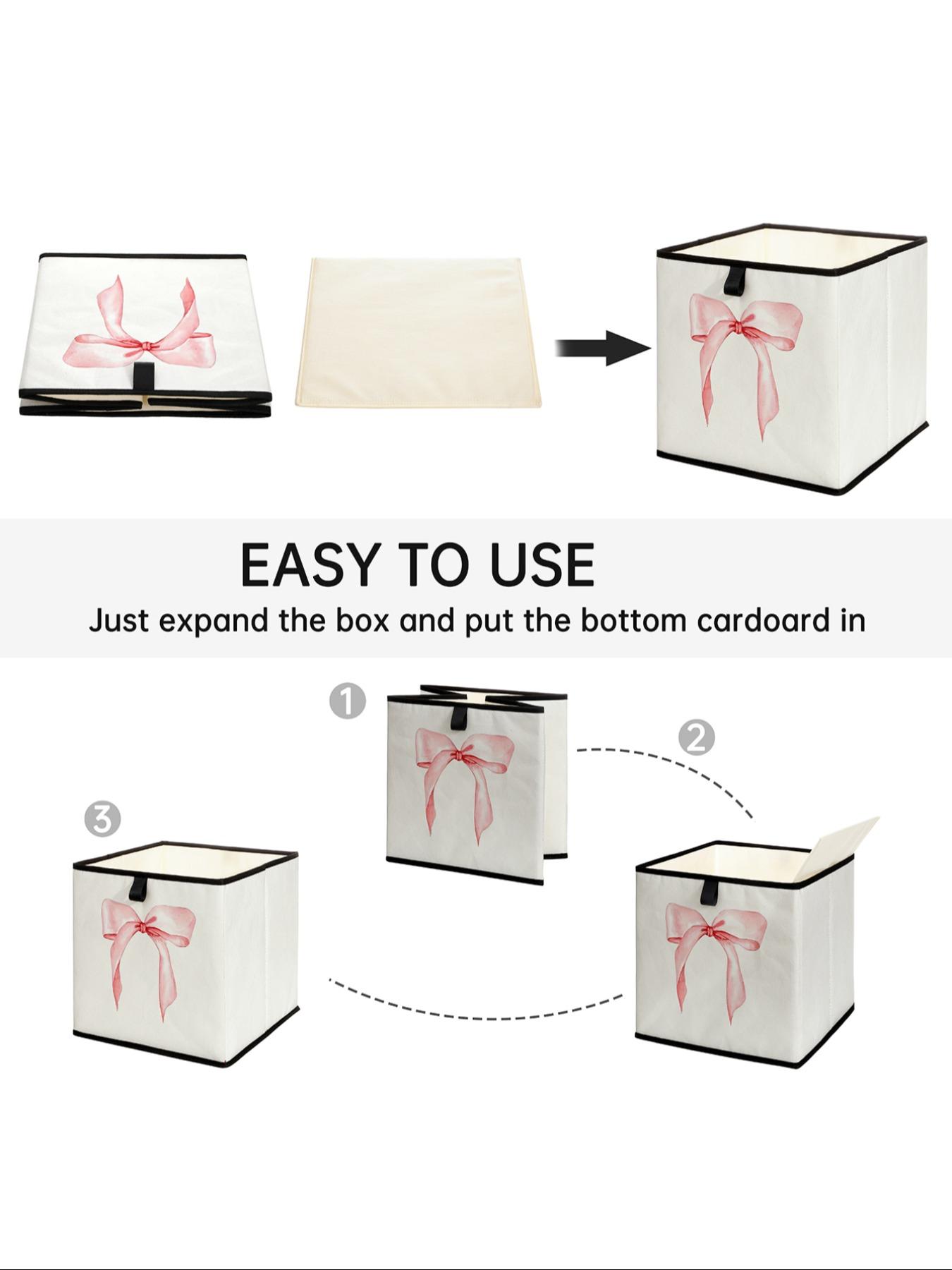 Butterfly Pattern Print Open Storage Box, Stackable Drawer Organizer, Durable Multi-Functional Design for Home Dorm Room Organization