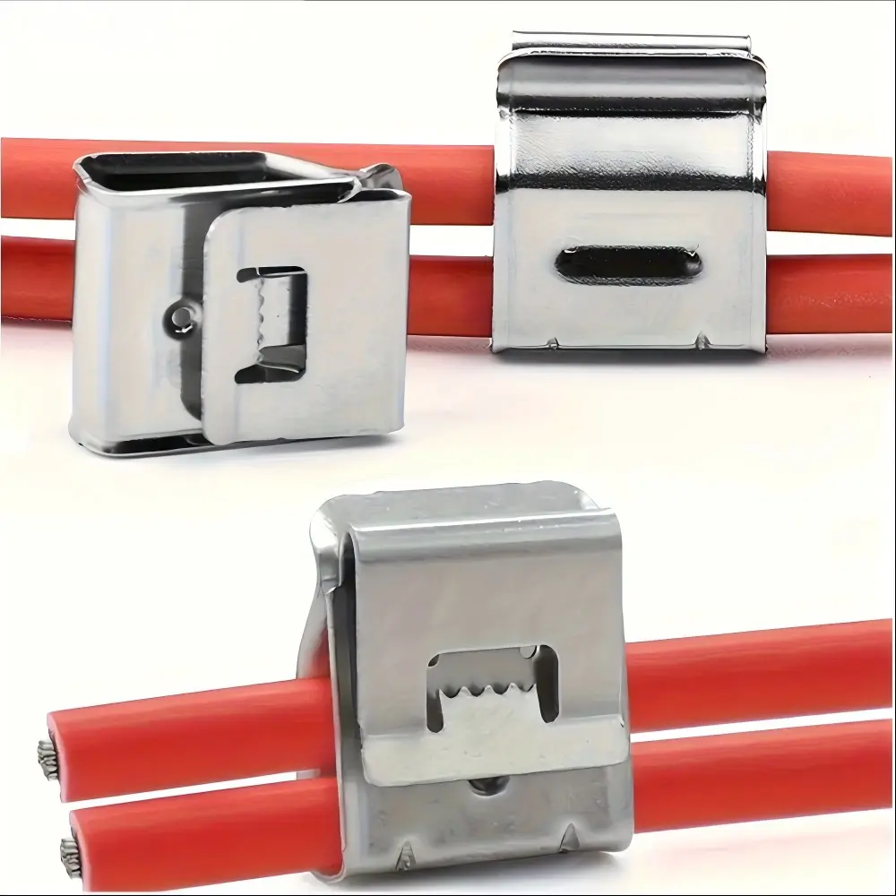 20 Stainless Steel Solar Cable Clamps, Durable Pv Cable Holders, Portable Solar Panel Clips, Installation Management Tools