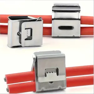 20 Stainless Steel Solar Cable Clamps, Durable Pv Cable Holders, Portable Solar Panel Clips, Installation Management Tools