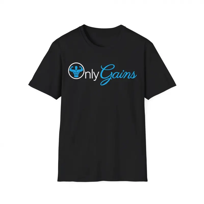 Men's "Only Gains" Fun Graphic T-Shirt - Casual Loose Fit Cotton Pump Cover, Lightweight Athletic Top for Gym and Lifting, Athletic Tops, Casual Sporty Top