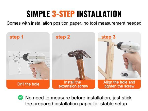 TikTokShopBlackFridayVEVOR Wall Mounted Folding Table, 31.5" x 23.62" Wall Mount Drop Leaf Table, Wooden Floating Desk with Iron Bracket, Fold Down Desk for Small Spaces, Home Office, Dining, Laundry Room, Kitchen, Bar