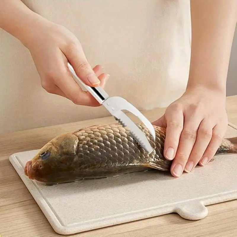 Stainless Steel 3 In 1 Fish Scale Knife Cut/Scrape/Dig Maw Knife Scale Scraper Sawtooth Peelers Scraping Boning Filleting Kitchen Kitchen Gadgets