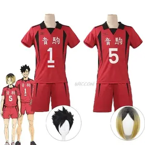Anime Nekoma School Kenma Kozume Kuroo Tetsuro Cosplay Kostuum Haikiyu Volley Bal Team Jersey Sportkleding Uniform Pruik