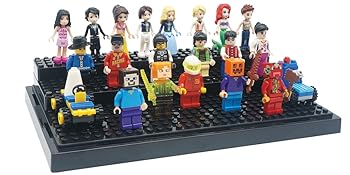 SUNDAY MIRTH Display Case for Minifigure Action Figures Blocks, Display Box Storage for Lego Minifigures, Suitable for Lego Lovers, Black