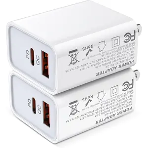Pixel 10a 10 Pro XL Power Adapter for  Pixel 10Pro 9 9a 9 Pro XL 8 8a 7 7a 6 Fold, 20W USB C Charger Block,  Port  Cube with USB-C PD & USB-A QC 3.0, USBC Plug for Android Phones