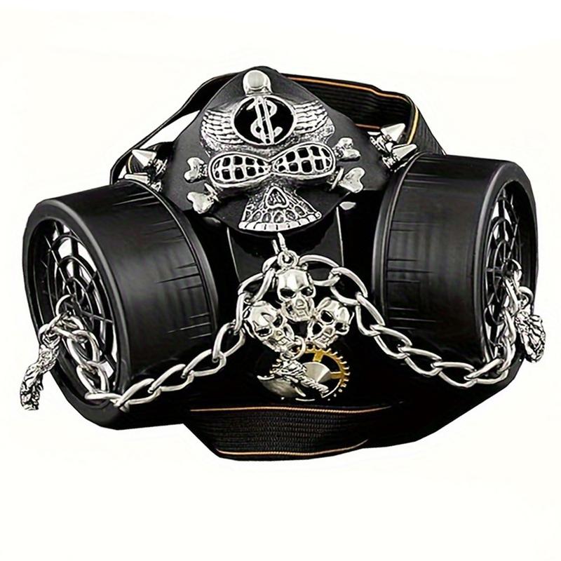 Steampunk Mask Men Masquerade Skeletal Spike Half Face Skull Mask Costume Cosplay Motorcycle Biker Face Mask