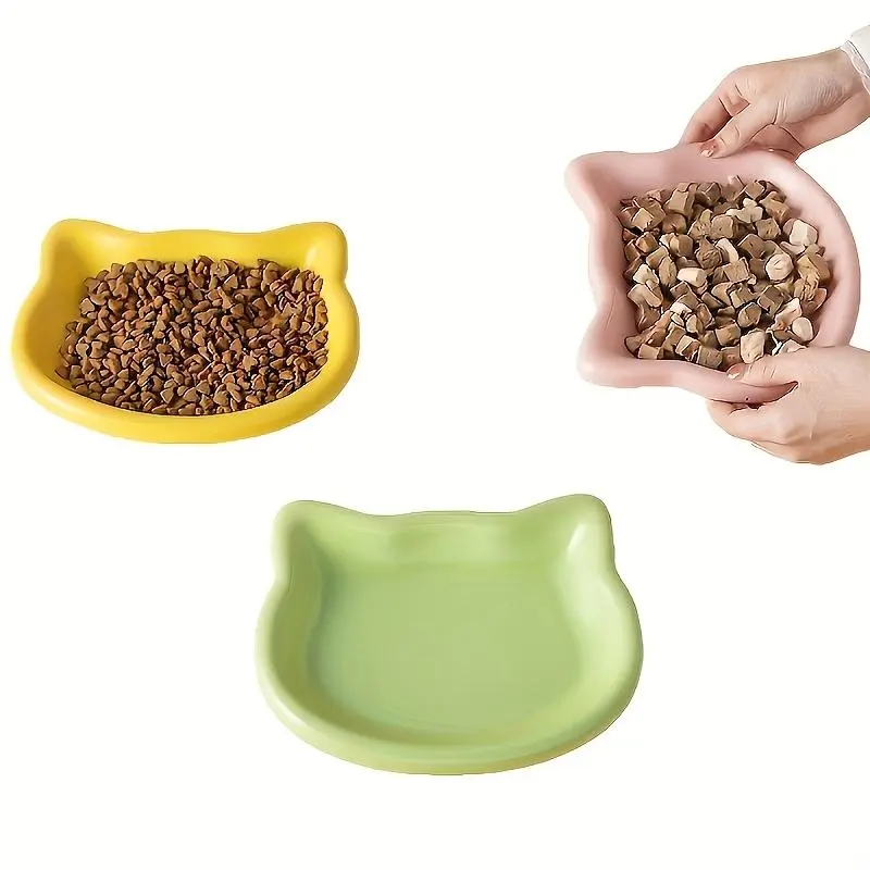 Plastic Table Tray, Cat-Shaped Plastic Tray, Multi-Functional Pet Dish, Ideal for Multi-Cat Households, Colorful Tray, Smooth Surface, Easy to Clean, Reusable, Perfect for Kitchen, Bathroom, Vanity, and Office Use. Functions as a Desktop Storage Tray