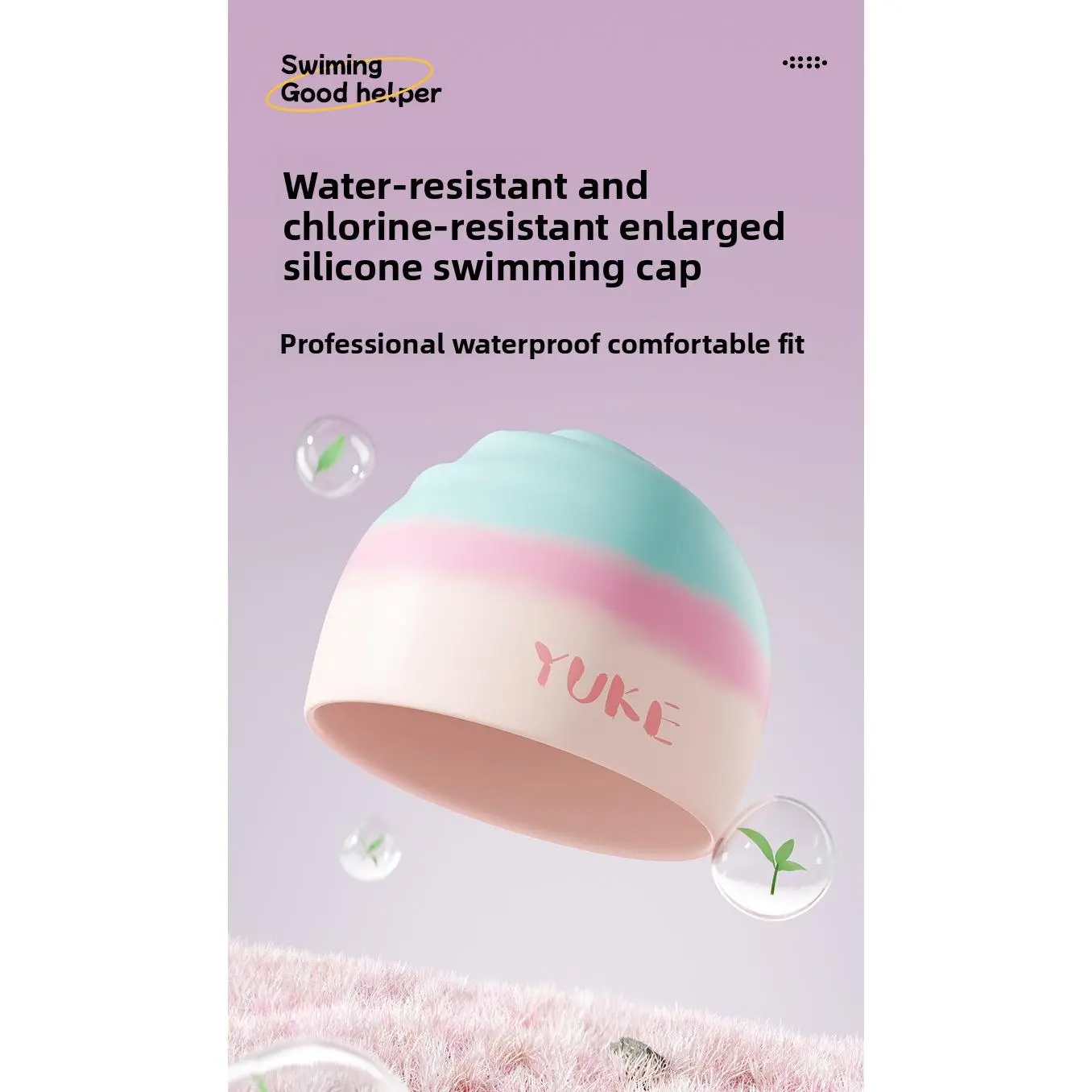 Swimming cap women's long hair waterproof does not keep the head women's adult swimming cap enlarged silicone cap swimming goggles set football gear