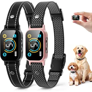 Anti Barking Device with 5-Level Sensitivity (Pink), Rechargeable Ultra-Light Training llar with Beep Vibration, 2 Pack Bark llar, Smart Dog Bark llar for Large Medium Small Dogs