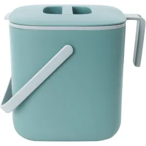 Kitchen Compost Bin [2.6L / 0.69 GAL] – Filter-Free, Odor-Tight Countertop Food Waste Pail with Handles (Made in Korea, Green)