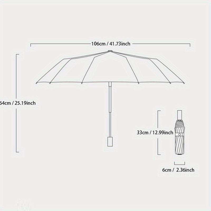 Wind-Resistant Sunshade with Padded Interior, Automatic Umbrella - Reinforced Double Spandex Folding for Men & Women,Lightweight Compact Design Business Everyday Use, Outdoor Umbrella, Sleek Um Plastic Steel Compact Folding.