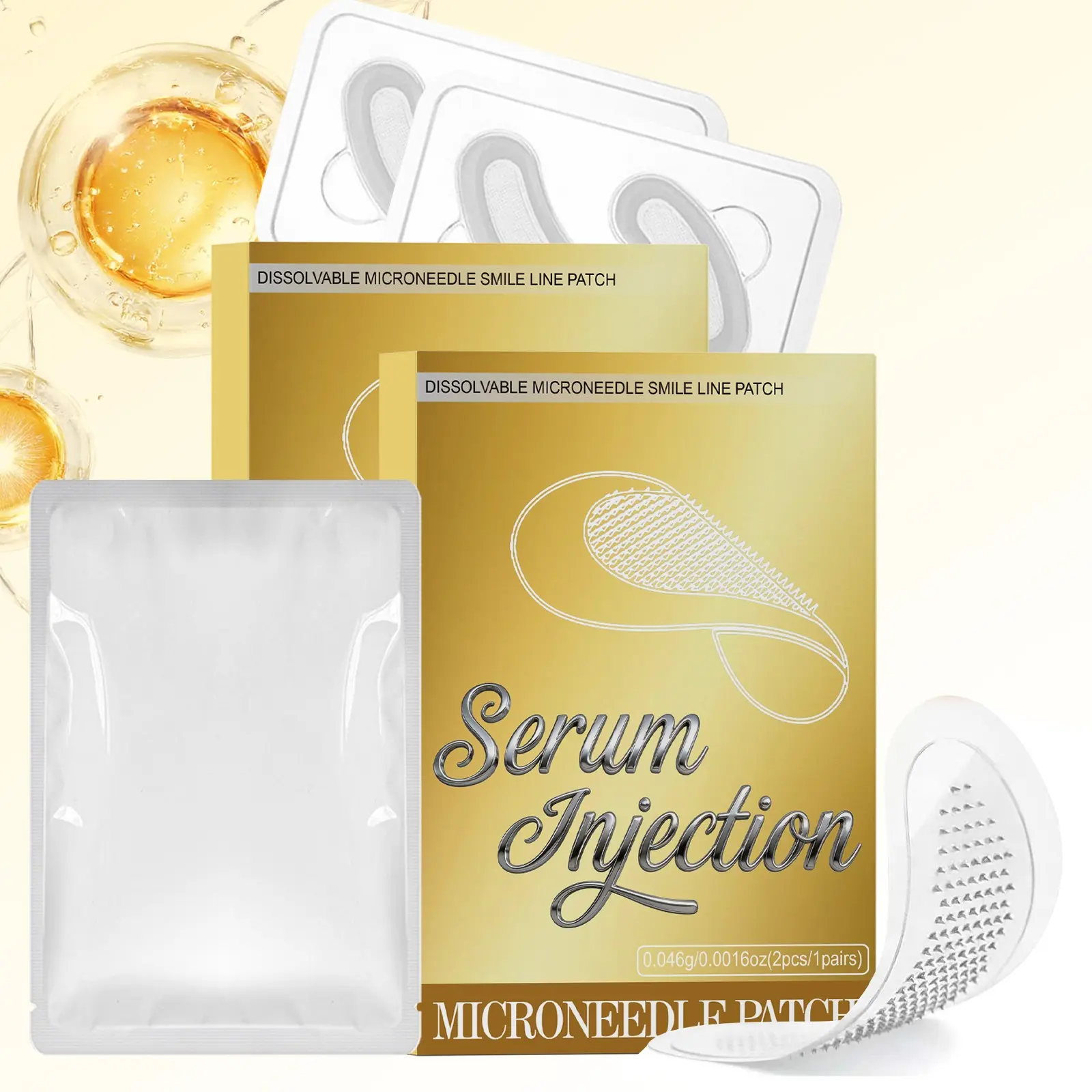 4pcs Hyaluronic Acid Microneedle Eye Patches, Moisturizing, Hydrating and Firming, Suitable for All Skin Types, Micro Needle Patch, Eye Mask, <0.25mm