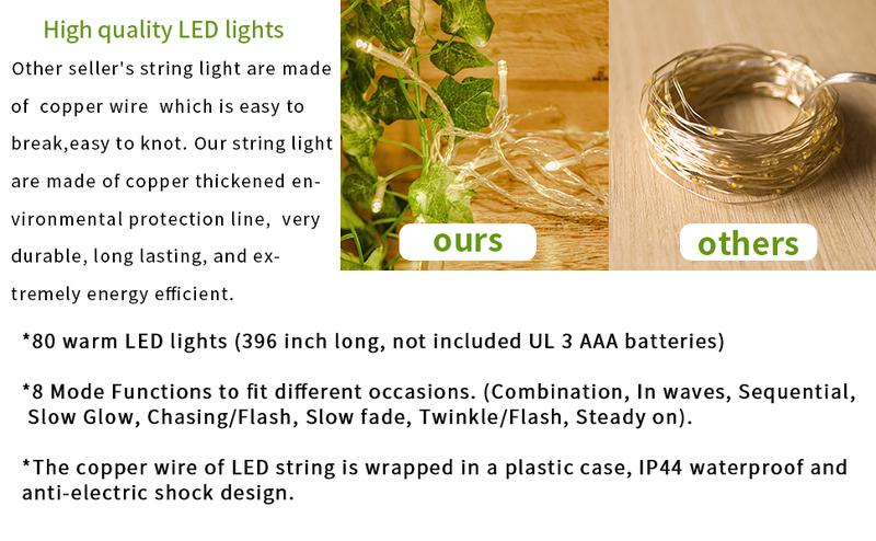 84Ft 12 Pack Artificial Ivy Leaf Plants Vine with 80 LED String Light,Green Vines Garland, Hanging for Home Kitchen Office Wedding Wall Décor