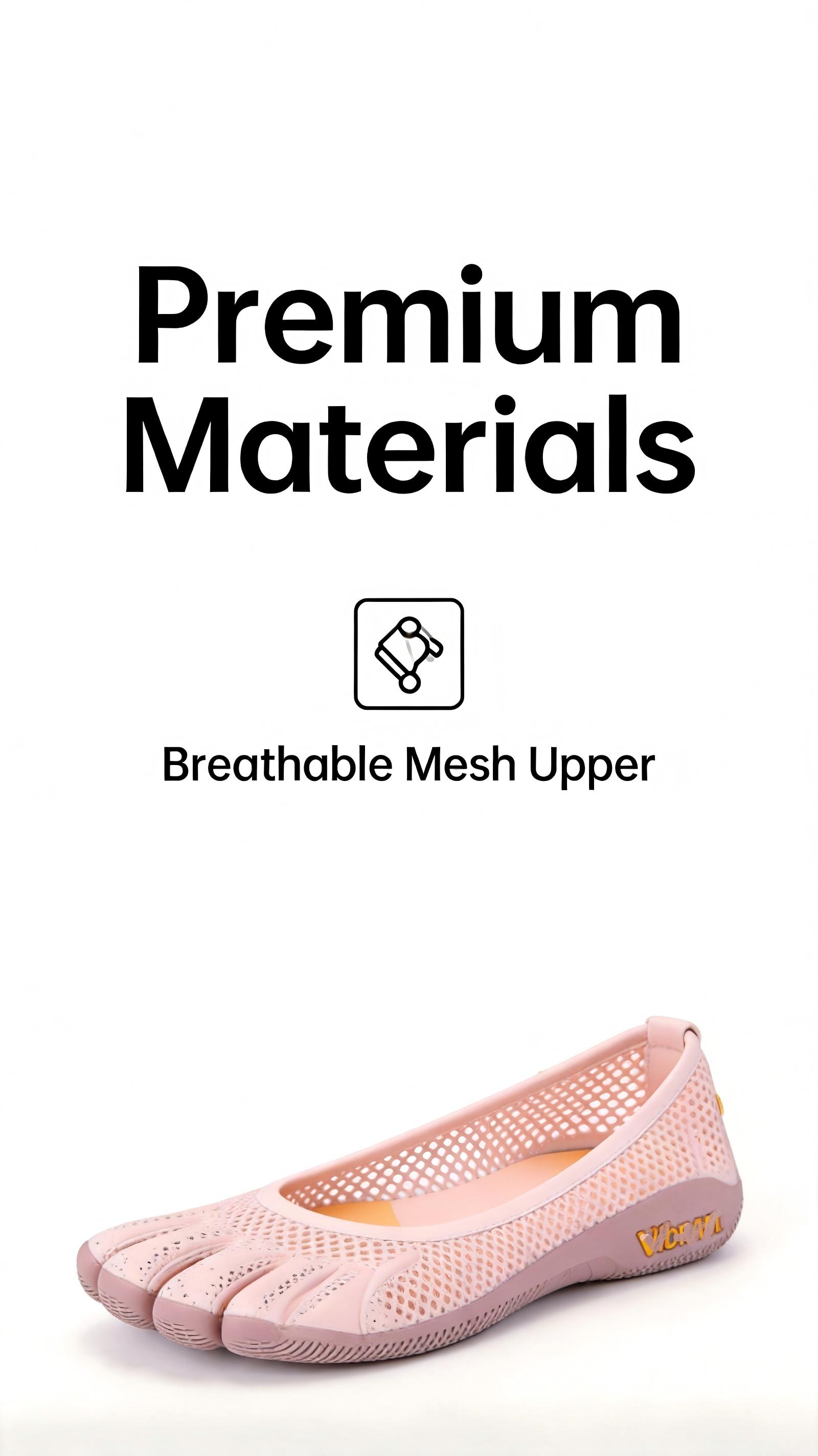 Women's Breathable Mesh 5-Finger Flexible Shoes - Lightweight, Stylish Barefoot Design, Non-Slip Yoga Flats for Pilates, Fitness & Daily Wear