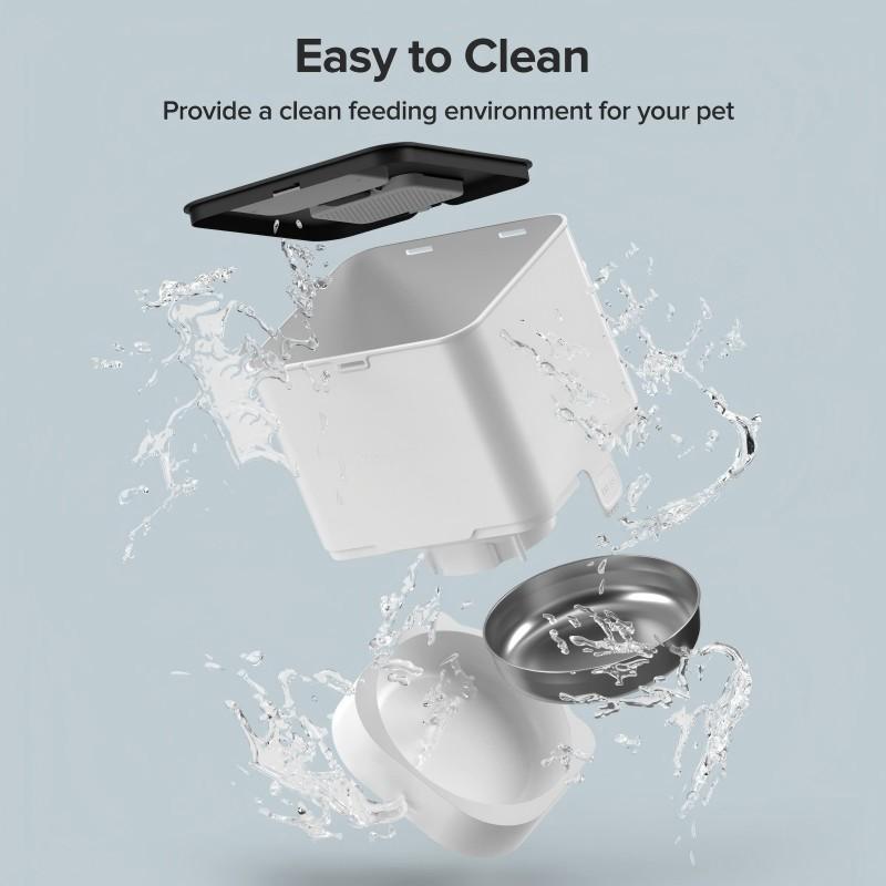 4L Automatic Cat Feeder, Programmable Pet Feeder, Dry Food Dispenser with Timer, Portion Size Control 4 Meals Per Day, Pet Feeding Supplies