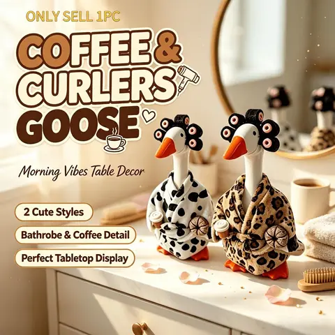 Fun Homewife Desktop Goose Costume: Plush Bathrobe + Accessories, Suitable for 7-Inch Mini Goose Decor (does Not Include Goose)