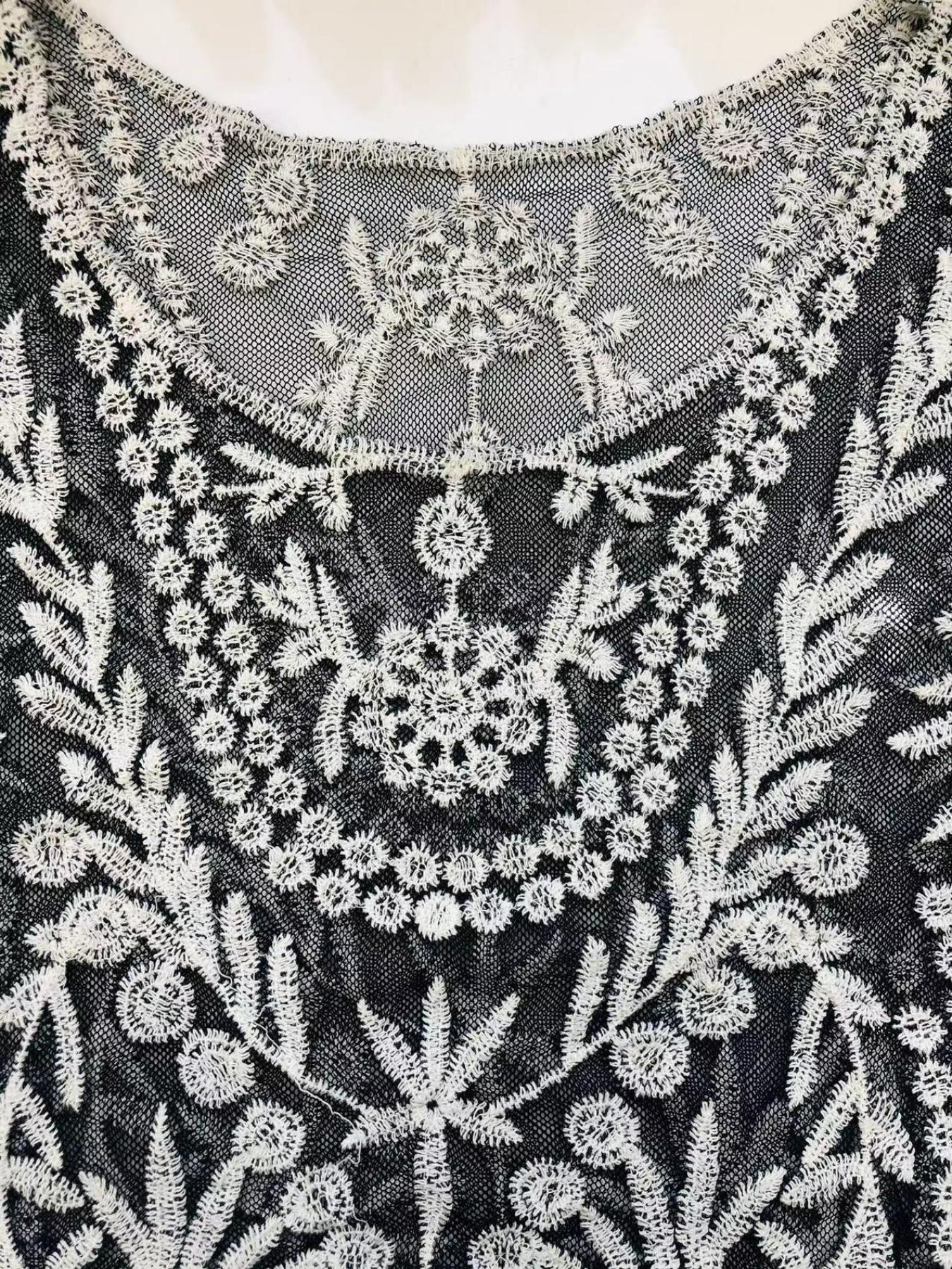 Women's Embroidery Sheer Crop Cover Up Top without Bottom, Boho Fashion Long Sleeve Cover Up Top for Beach Vacation, Ladies Clothes for Summer