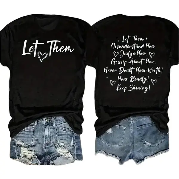Men's Casual Oversized Cotton Fabric Graphic T-Shirt - Motivational Quote Tops, Cute Fashion Tee, Perfect Valentine Gift For Her, Ideal Present For Friends