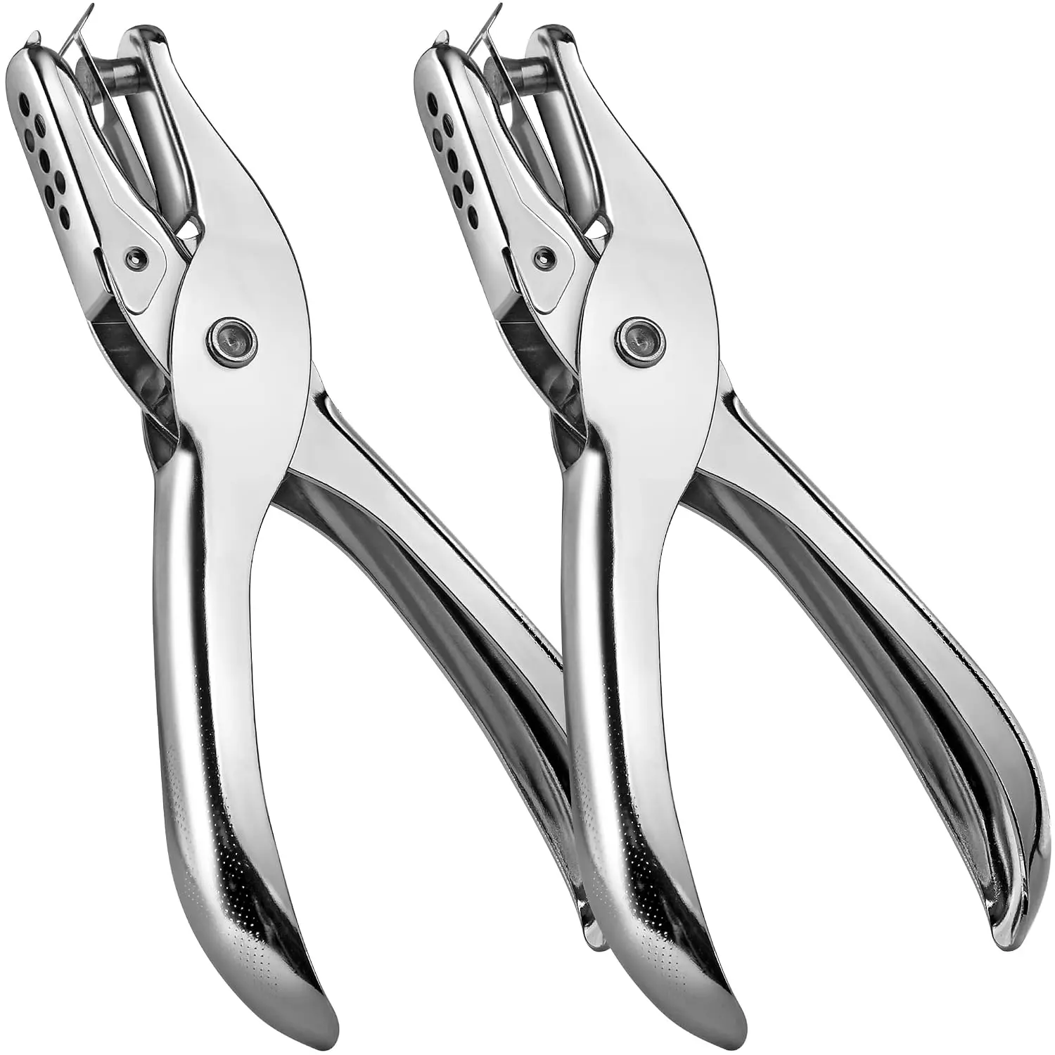 2-Pack Small Single-Hole Paper Puncher, 1/4 Inch Craft Punch with 8-Sheet Capacity & Accuracy for Gift Tags, Scrapbooks