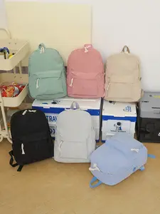 Versatile Macaron Color Backpack, Perfect for School, Commute, Travel, Easy to Clean, Unisex Design, Multiple Colors Available