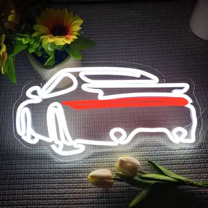 Car-shaped neon wall art; an LED neon light suitable for bedrooms, car shows, garages, parking lots, and racing clubs—a perfect gift for car enthusiasts