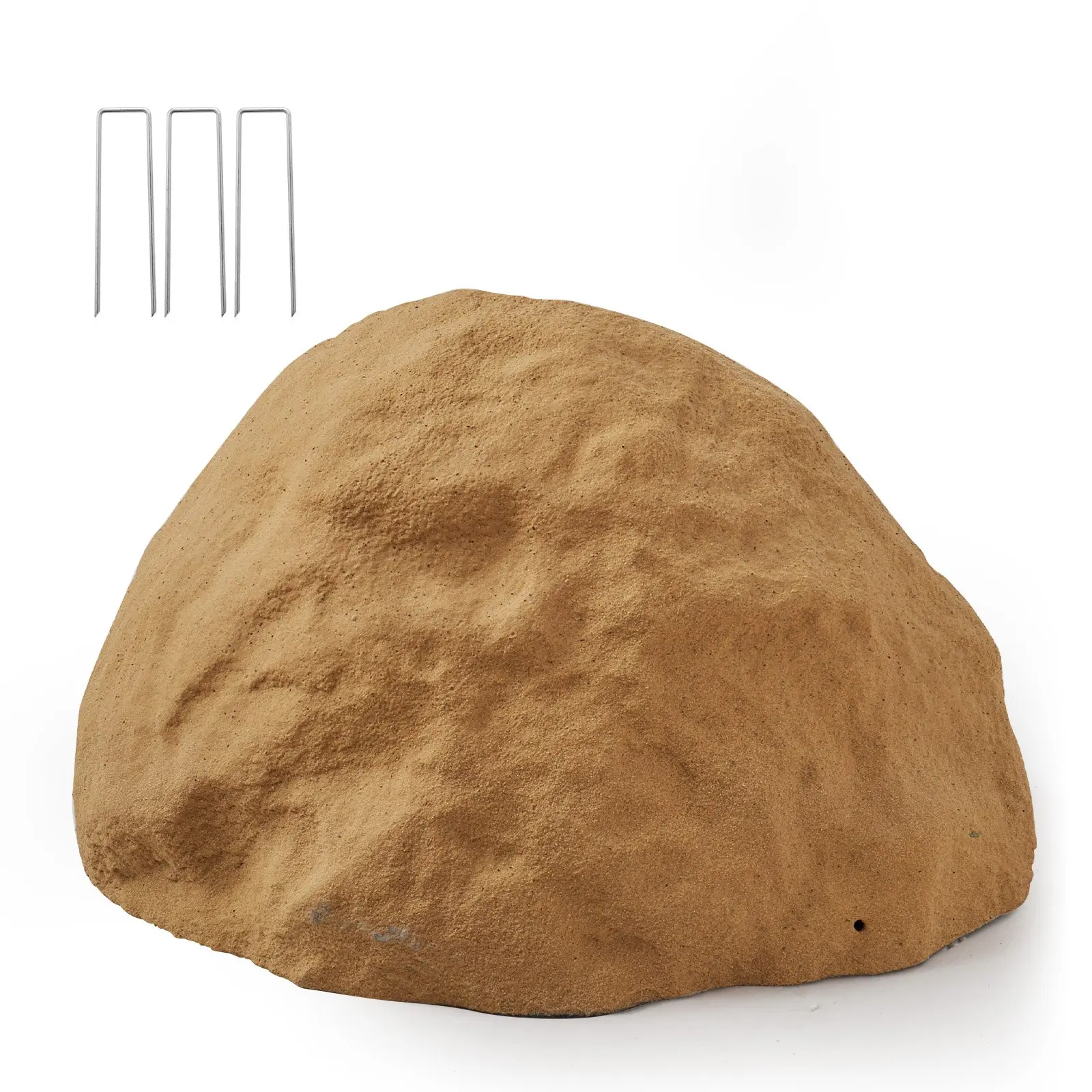 VEVOR Faux Rock Cover, Outdoor Fake Rock Well Pump Cover, Realistic Natural Texture, Lightweight Weather-Resistant Artificial Boulder for Landscaping Garden Yard Dcor, Sandy Brown, Medium Size