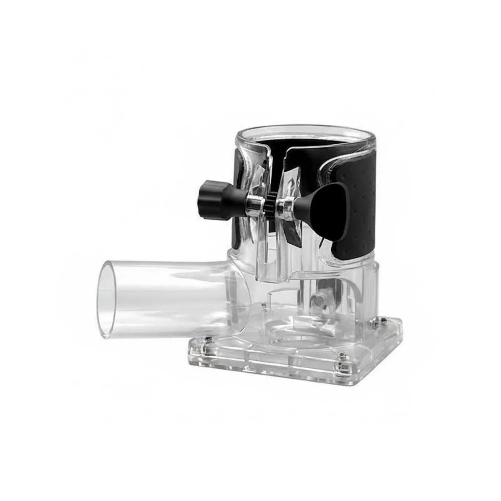 Router Dust Collection Base, Enhanced Visibility, Transparent Trimmer Base, Thickened PC Material, Wood Router Dust Cover, Shockproof