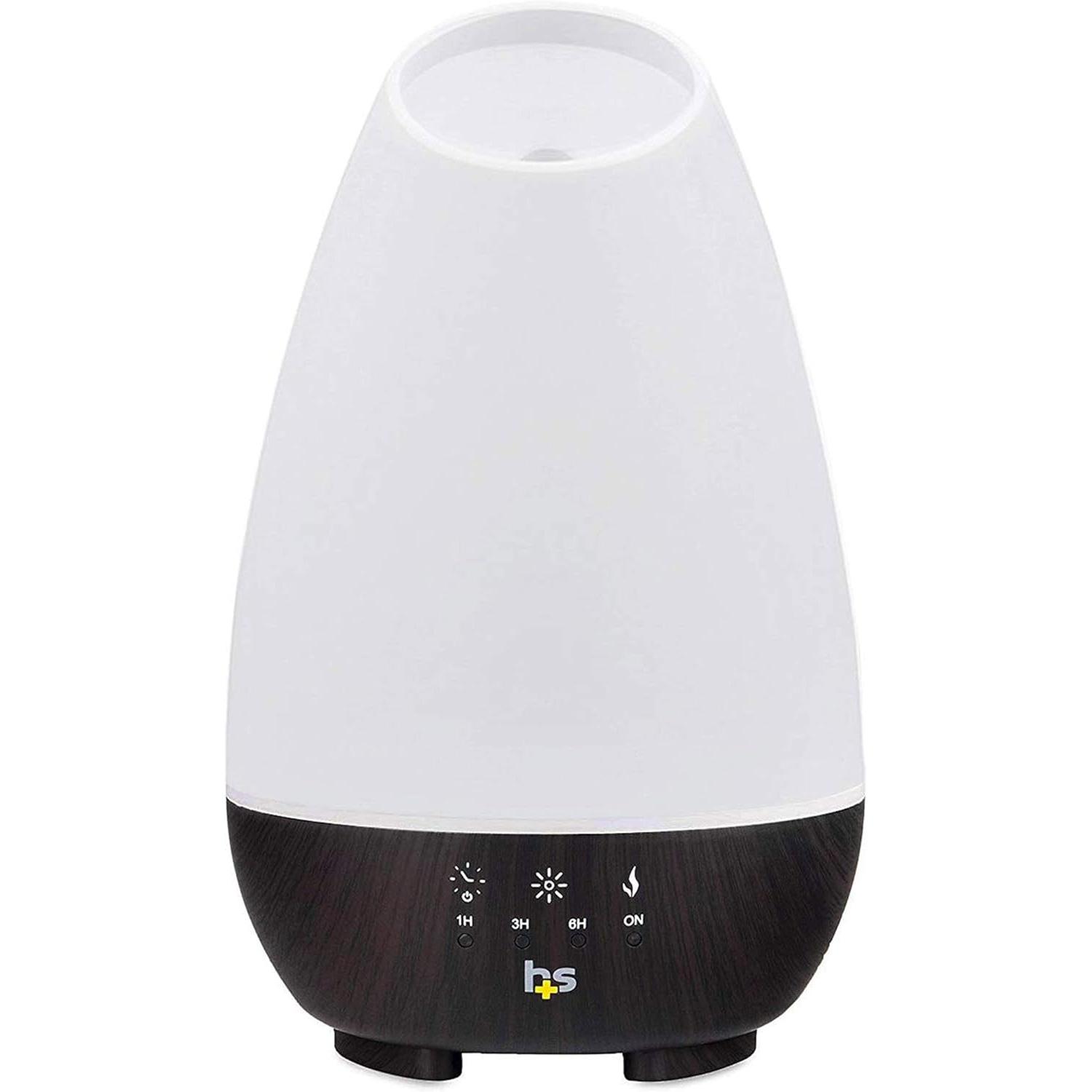 500ml Essential Oil Diffuser & Cool Mist Humidifier – Adjustable Timer, 7 LED Colors, FSA/HSA Eligible, for Large Rooms, White