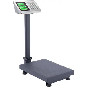 TUFFIOM 220lb Weight Electronic Platform Scale,Digital Floor Heavy Duty Folding Scales,Stainless Steel High-Definition LCD Display, Perfect for Postal Luggage Shipping Mailing Package Price Computing