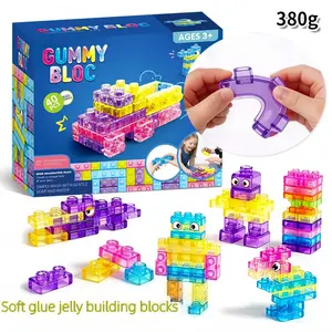 This Toy Is SO Addictive!  Finally! A Toy That's Safe, Fun, & Mess-Free! .DIY GUMMY BLOCK Soft Building Blocks for Kids, 380g Colorful Jelly Blocks, Safe & Fun Montessori Toy.#MontessoriToys #STEMLearning #ToddlerPlay #BuildingBricks #KidsGiftGuide.