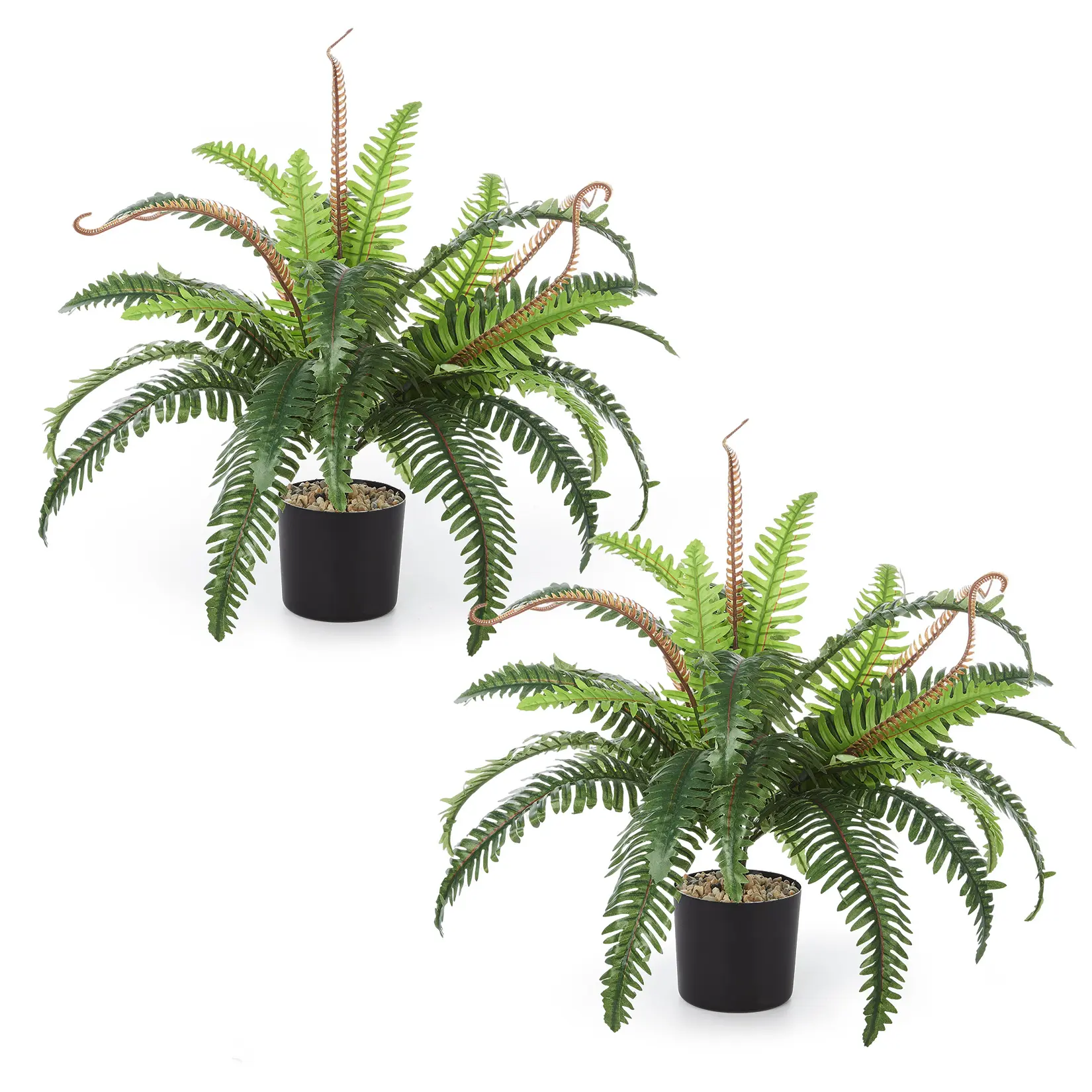 Lifelike & Versatile | Artificial Fern Plants in Pots – 2 Pack, 25" Realistic Faux Greenery for Home, Office, Patio, or Garden Display – Indoor/Outdoor Use – Perfect for Farmhouse or Windowsill Decor