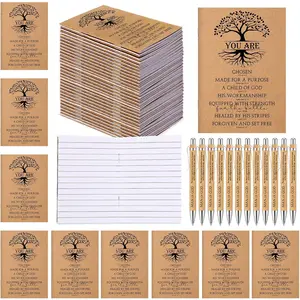 30 Sets Father's Day Christian Notebooks Bulk  for Church Man of God  Verse Journal Mini Religious Notepad  Pens  Study Supplies Christian  for Men Women Church Member