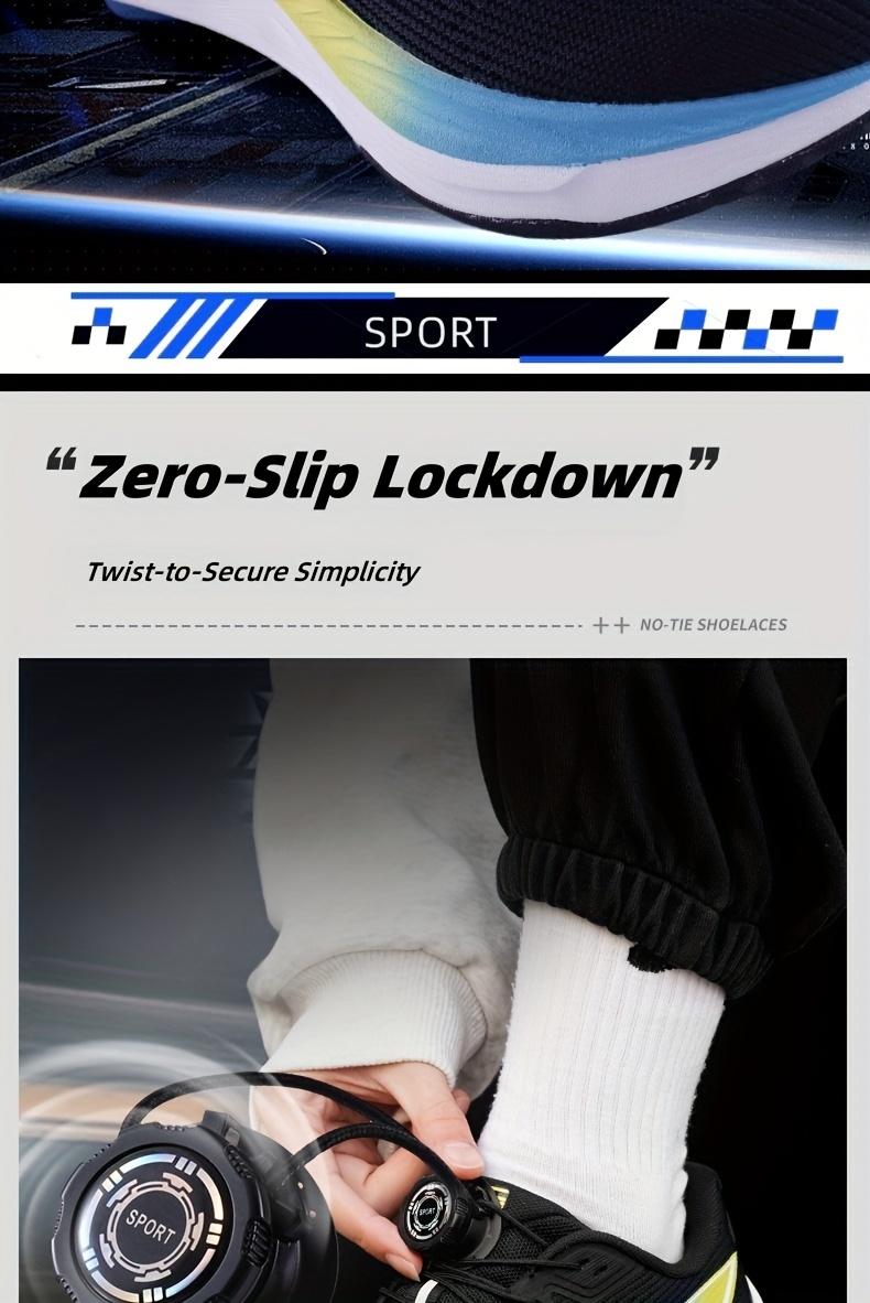 BIGWIG 1 Pair Third-Gen No-Tie Shoelaces Lock - Quick-Adjust Rotating Locking Mechanism, Lightweight ABS Anti-Slip Design, Fit for Hiking, Gym, Sports Shoes - Secure Closure for Men & Women