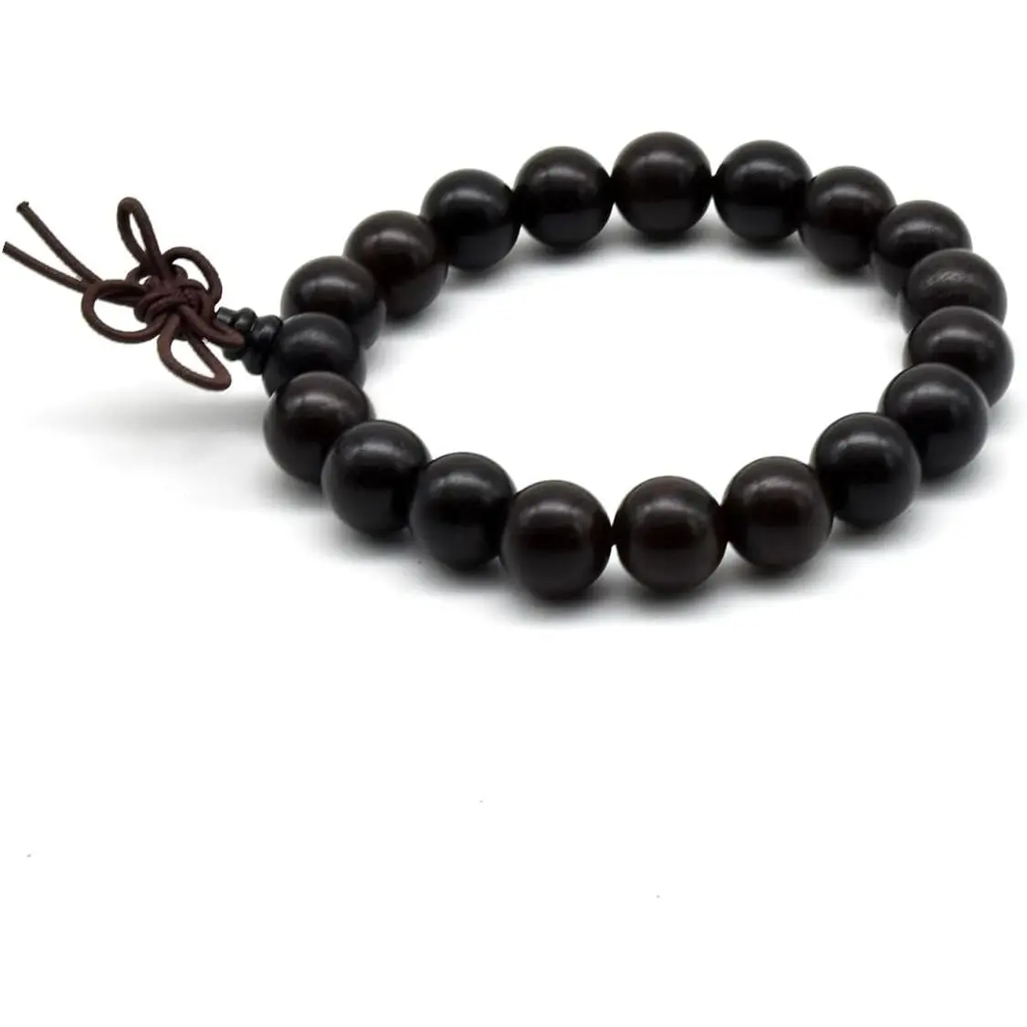 Unisex  Ebony  Buddhist Prayer Bead Necklace Bracelet Tibetan Prayer Mala Beaded Black
