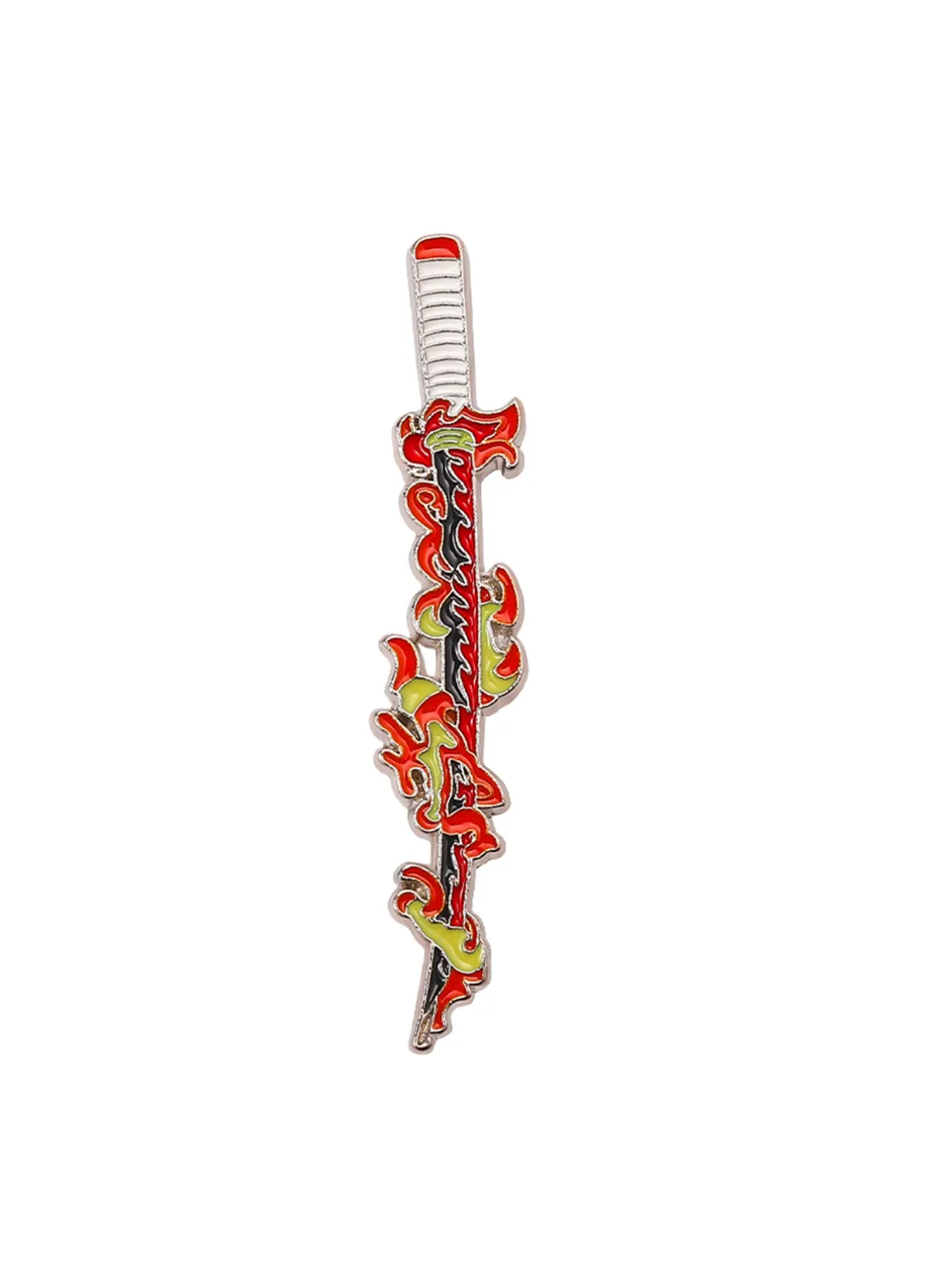 Demon Slayer Sword Enamel Badge, Lapel Pins, Collectible Pins, Durable Metal Pins, Perfect Gift for Cosplayers, Sword Collectors, and Anime Fans, High-Quality Demon Slayer Merchandise