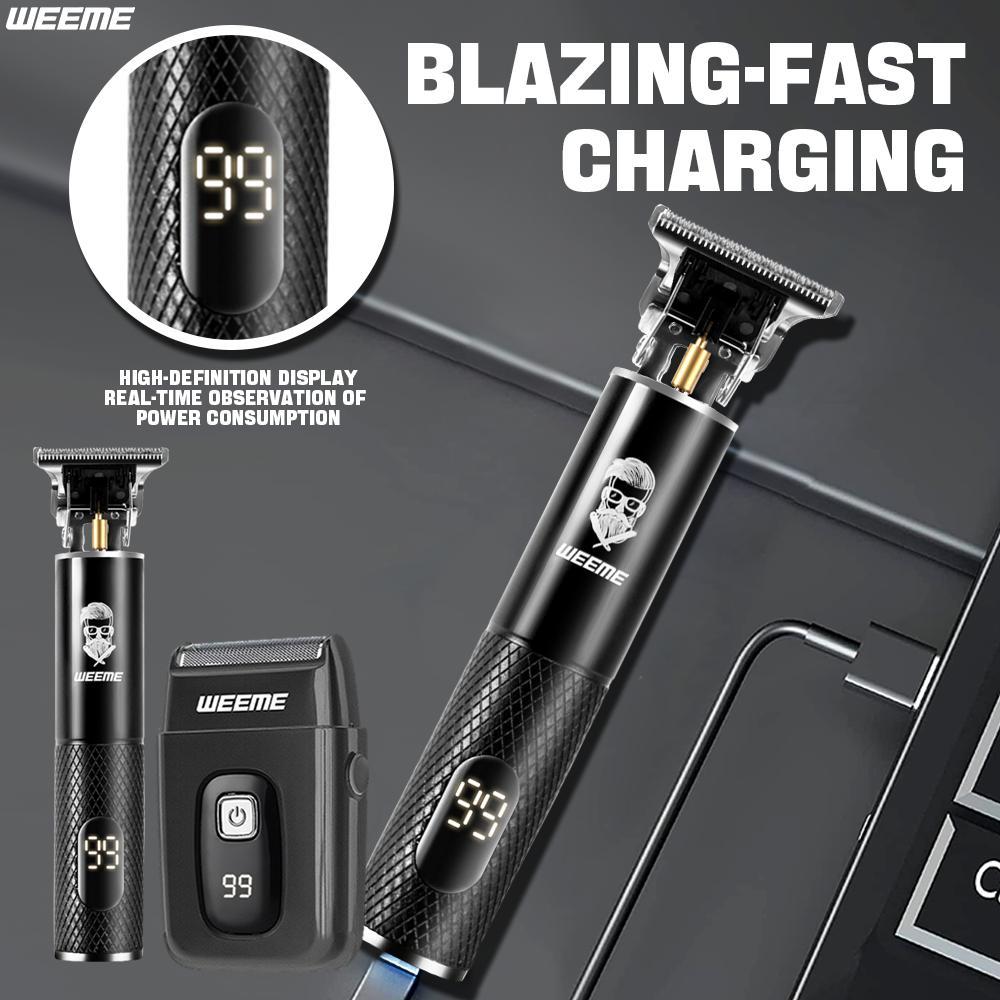 WEEME USB Rechargeable Hair Trimmer Kit, 1 Set Electric Hair Clipper with Accessories, Professional Beauty & Personal Care Product, Cordless Barber Trimmer, Usb Fade Clipper